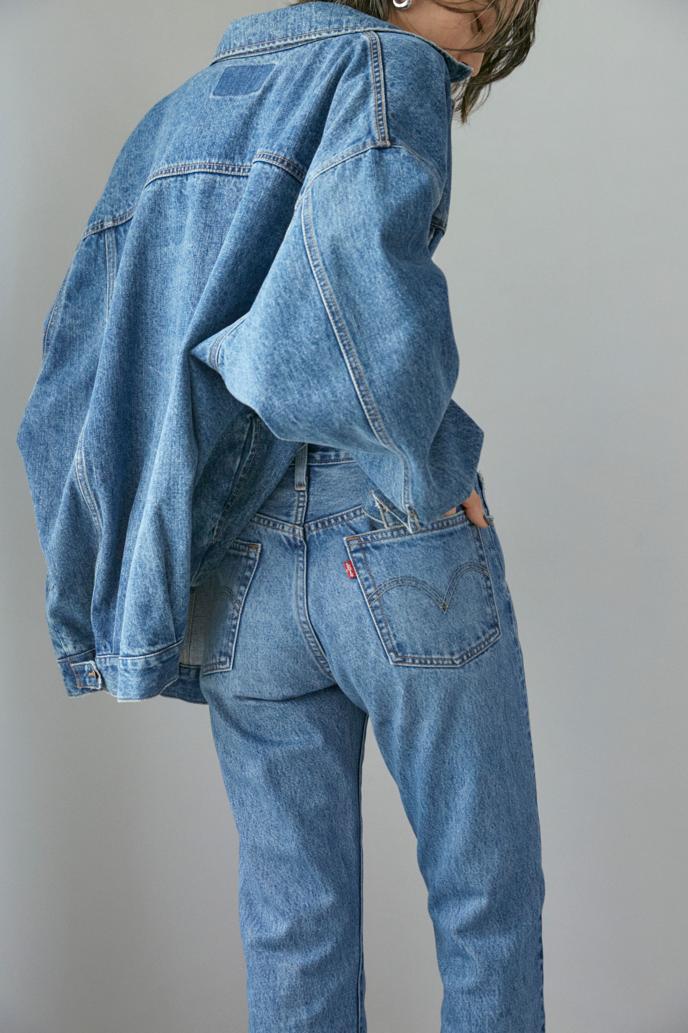 Levi's別注 501CROP DENIM ungrid